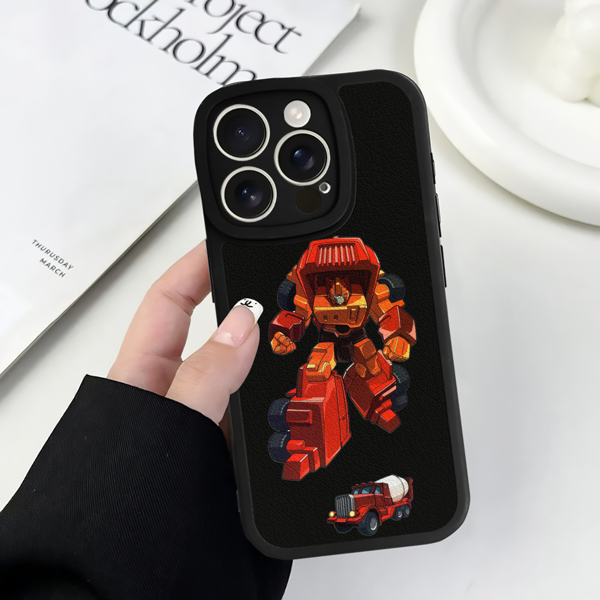 （画像用）  【iPhone 16シリーズ対応】シリコンスマホケース（レザー調） 材質：シリコン
